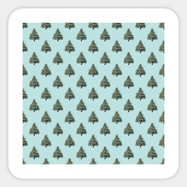 Christmas Tree Pattern Sticker by ZeichenbloQ